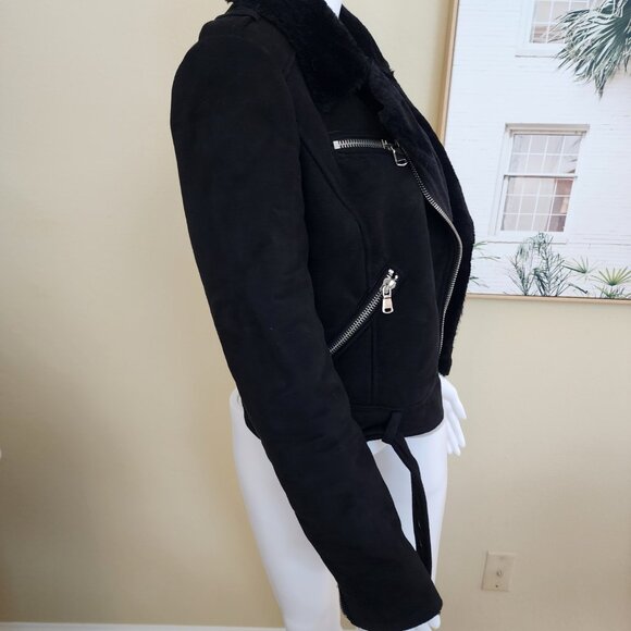 Zara Suede Fashion Biker Style Women's JACKET - Size XS - Picture 3 of 7